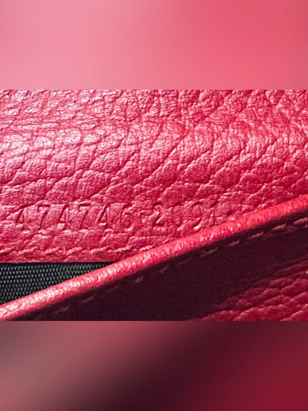 Gucci Compact Wallet Trifold Marmont Leather red